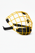 Gult bumble bee hockeygaller med svart hakskydd inuti